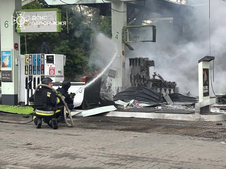 Удар по АЗС Запоріжжя