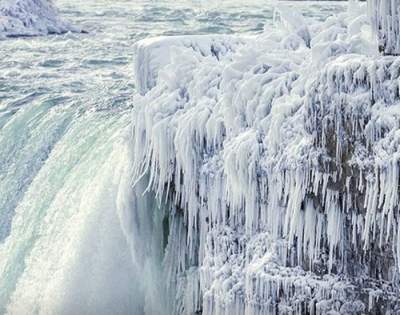Зрелищные кадры: замерзший водопад Ниагара. Фото