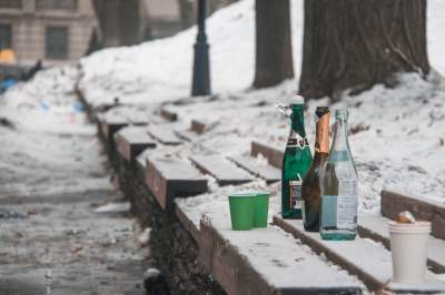 Так выглядит Киев после шумных празднований. Фото