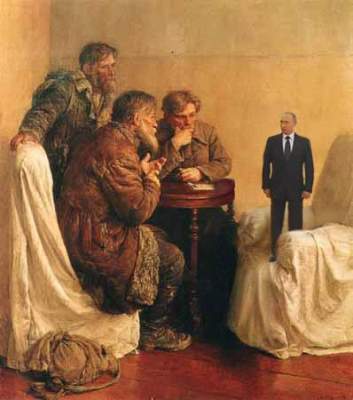 «Ходоки у Ленина»: Путина прифотошопили к известной картине