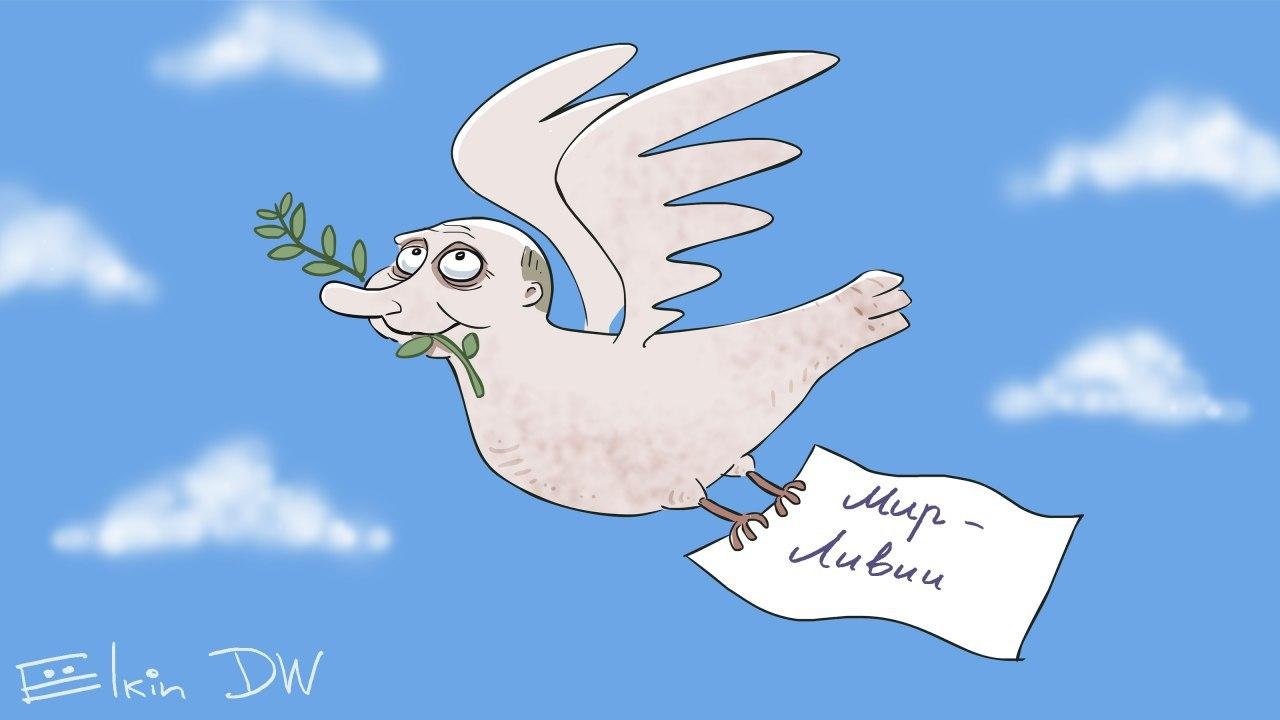 «Миротворца» Путина изобразили меткой карикатурой