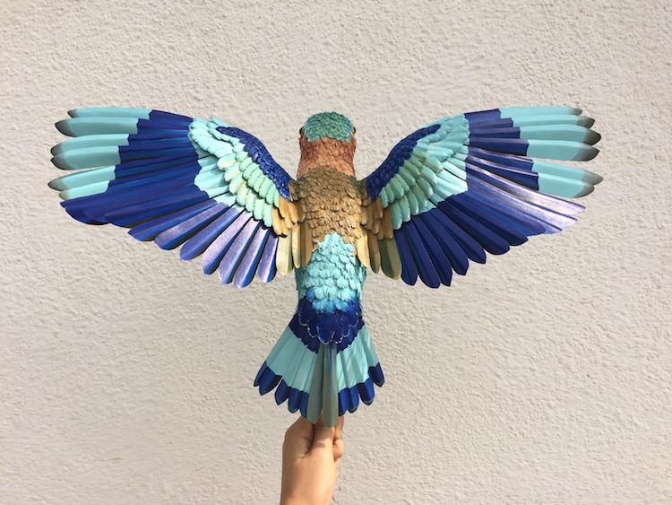Реалистичные бумажные птицы от индийской художницы