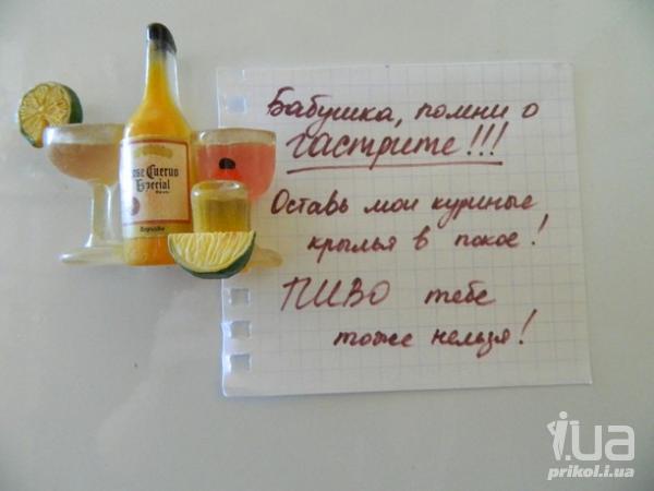 \"Падение рубля - это не повод есть чужую еду!\" - приколы из переписки на холодильнике