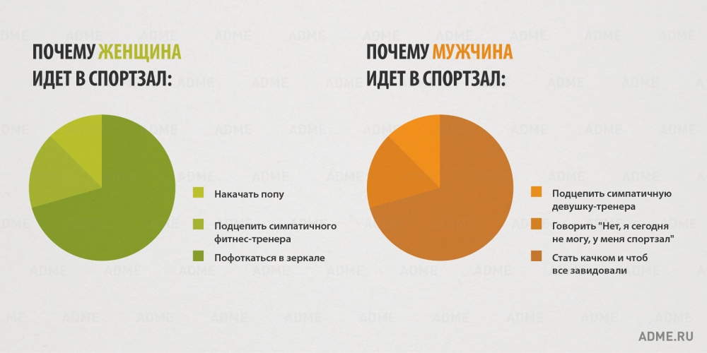 10 главных отличий мужчин и женщин в инфографике. ФОТО