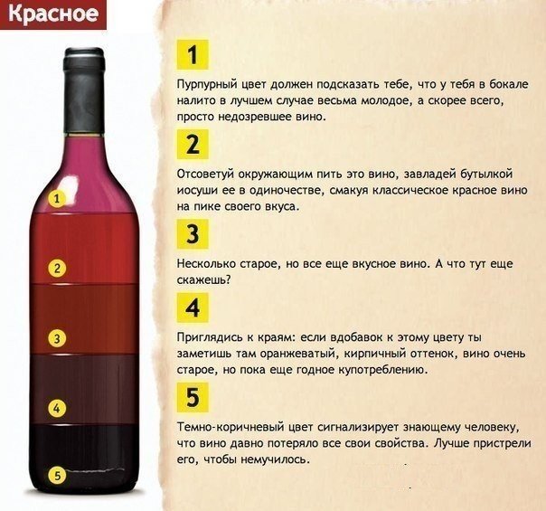 Как правильно выбирать вино по цвету?