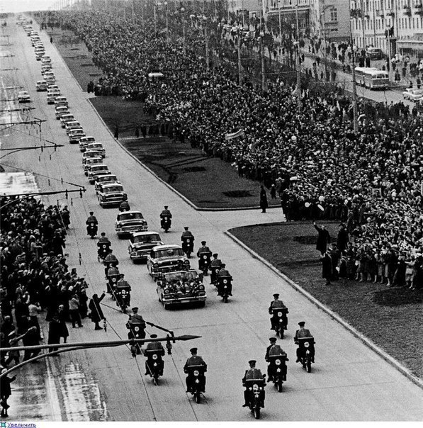 Президентам и не снилось: кортеж Юрия Гагарина. Москва, 1961 г. ФОТО