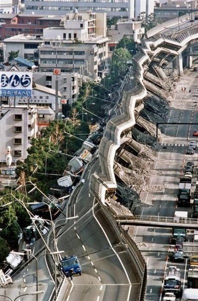 Землетрясение в Кобе, Япония, 1995 г. ФОТО
