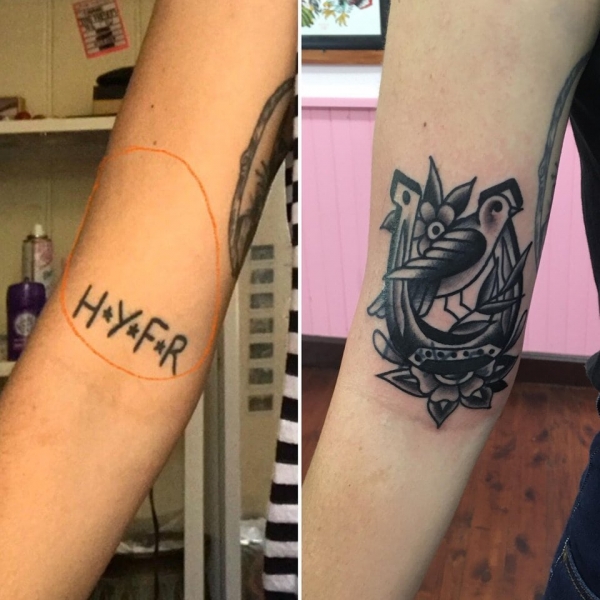 15 примеров того, как люди креативно перекрывают татуировки, связанные с бывшими