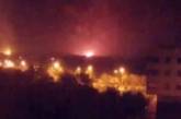 Из-за сильнейшего пожара в Донецке вечером было видно словно днем