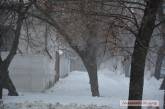 На Николаев вновь обрушился снегопад. ВИДЕО
