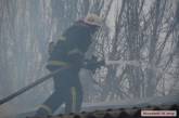 В Варваровке бушевал масштабный пожар на складе лесоматериалов