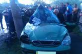 На Николаевщине «Дэу» врезалась в электроопору: мать и дочь спасатели деблокировали из авто