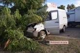 В Николаеве микроавтобус снес припаркованную «шестерку» и врезался в дерево