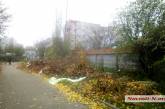  В Очакове прямо возле школы образовалась стихийная свалка. ФОТО