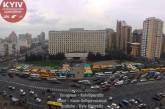 В Киеве маршрутчики блокируют обладминистрацию