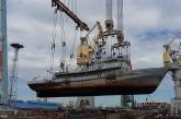 Водолазное судно «Нетешин» ВМСУ поднято для ремонта на околостапельную плиту