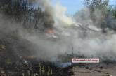 В Николаеве пылал пожар на бывшей территории завода им 61 коммунара