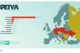 Появилась мировая карта заражения вирусом Petya А