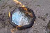 В Одессе сожгли часы с российской символикой