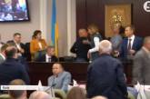 Появилось видео нашумевшей драки депутатов в Киевоблсовете