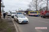 В Николаеве возле центрального автовокзала столкнулись две маршрутки