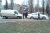 В Николаеве полицейский автомобиль Hyundai Sonata попал в ДТП