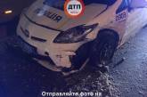 В Харькове пьяный водитель с женщиной и трехлетним ребенком протаранил патрульное авто