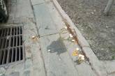 В Киеве участников автопробега к дому Порошенко забросали яйцами