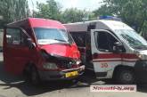 В центре Николаева маршрутка протаранила «скорую»: трое пострадавших
