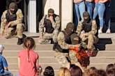 В Запорожской области на детском празднике спецназовцы показали, как резать горло. ВИДЕО
