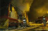 В Николаеве сгорел прицеп грузовика в котором везли товар с «7-ого километра»