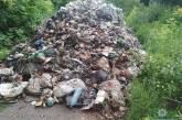 В Черниговской области фура из Львова сбросила мусор в селе и попыталась скрыться