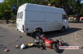 В Николаеве мопедист госпитализирован после столкновения с микроавтобусом