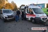 В центре Николаева столкнулись такси и «Газель» — пострадал пассажир