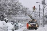 Снег и ветер оставил без электричества 170 населенных пунктов в 6 областях Украины