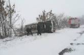 На Николаевщине на трассе перевернулся бензовоз