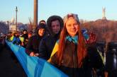 В Киеве к Дню Соборности создали Живую цепь. ФОТОРЕПОРТАЖ