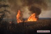 На Южном Буге браконьеры подожгли камыш — пожар растянулся на много километров