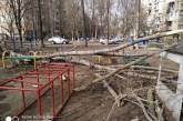 В Одессе дерево упало на детскую площадку: Мужчина спас двоих детей ценой переломов 