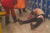 В Харькове мужчина «навеселе» вскрыл себе вены в супермаркете. ВИДЕО