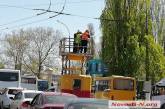 В Николаеве возле «Колоса» оборваны провода контактной сети троллейбусов: огромная пробка