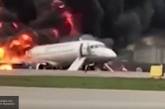 Появилось новое видео аварийной посадки SSJ 100 в Шереметьево