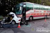 В Харьковской области столкнулись легковушка и рейсовый автобус: погиб водитель