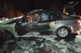 На Николаевщине загорелся автомобиль Hyundai