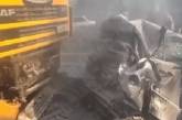 Под Киевом столкнулись семь авто: одного водителя зажало в салоне. ВИДЕО