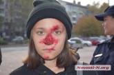 В центре Николаева дети - «кровавые жертвы ДТП» - призывали соблюдать Правила дорожного движения