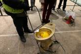 В Киеве проходит заседание фракции «Слуга народа»: туда принесли золотой унитаз