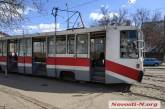 В Николаеве у трамвая на ходу разрушился пантограф