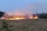 В Кульбакино вспыхнул пожар на большой территории