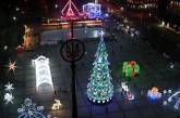 В сети показали главную площадь Николаева в новогодних огнях и с высоты птичьего полета